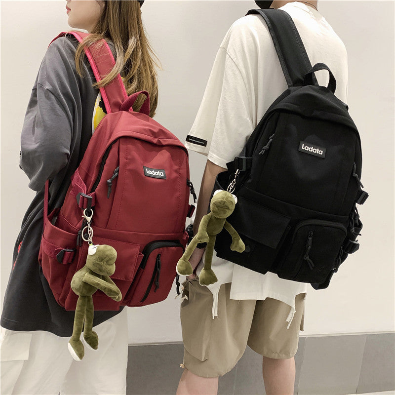 Korean version of simple student bag anti-theft earthquake college wind backpack computer backpack wholesale LOGO